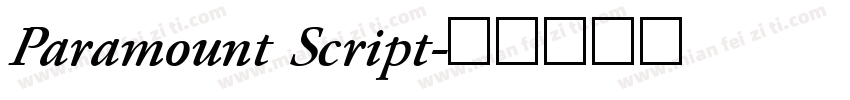 Paramount Script字体转换